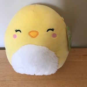 Chuck Squishmallows 8” chick with fur brand new